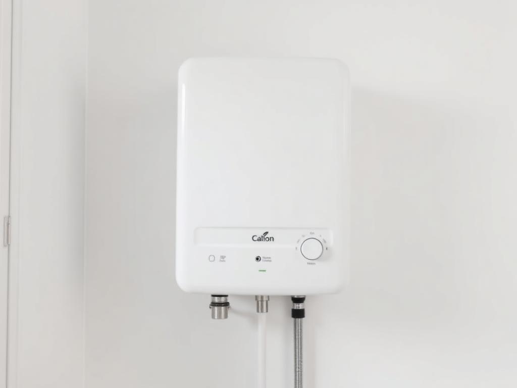 V-Guard-style electric storage geyser supplied, installed and serviced by T.V.L. Enterprises