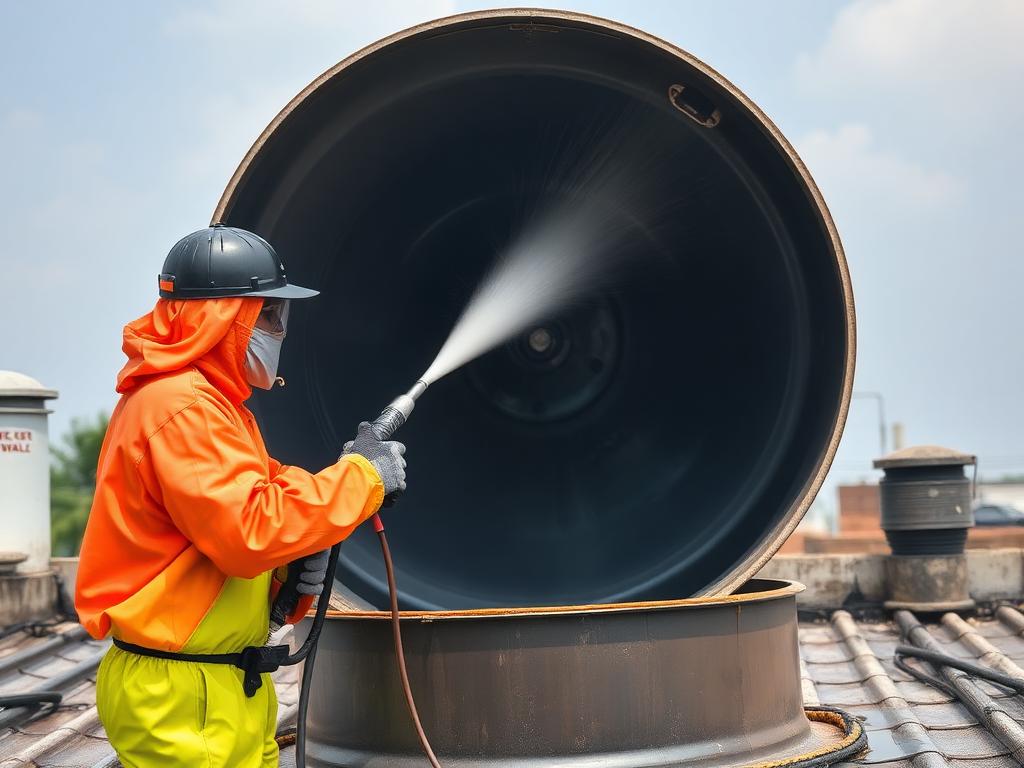 Water Tank Cleaning by T.V.L. Enterprises technicians